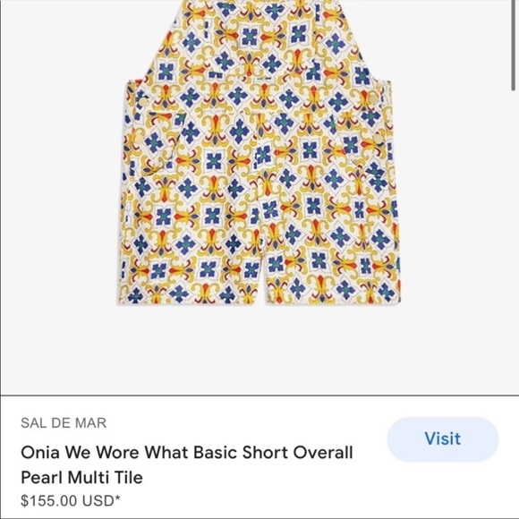 Weworewhat Linen Shortalls - Picture 3 of 6